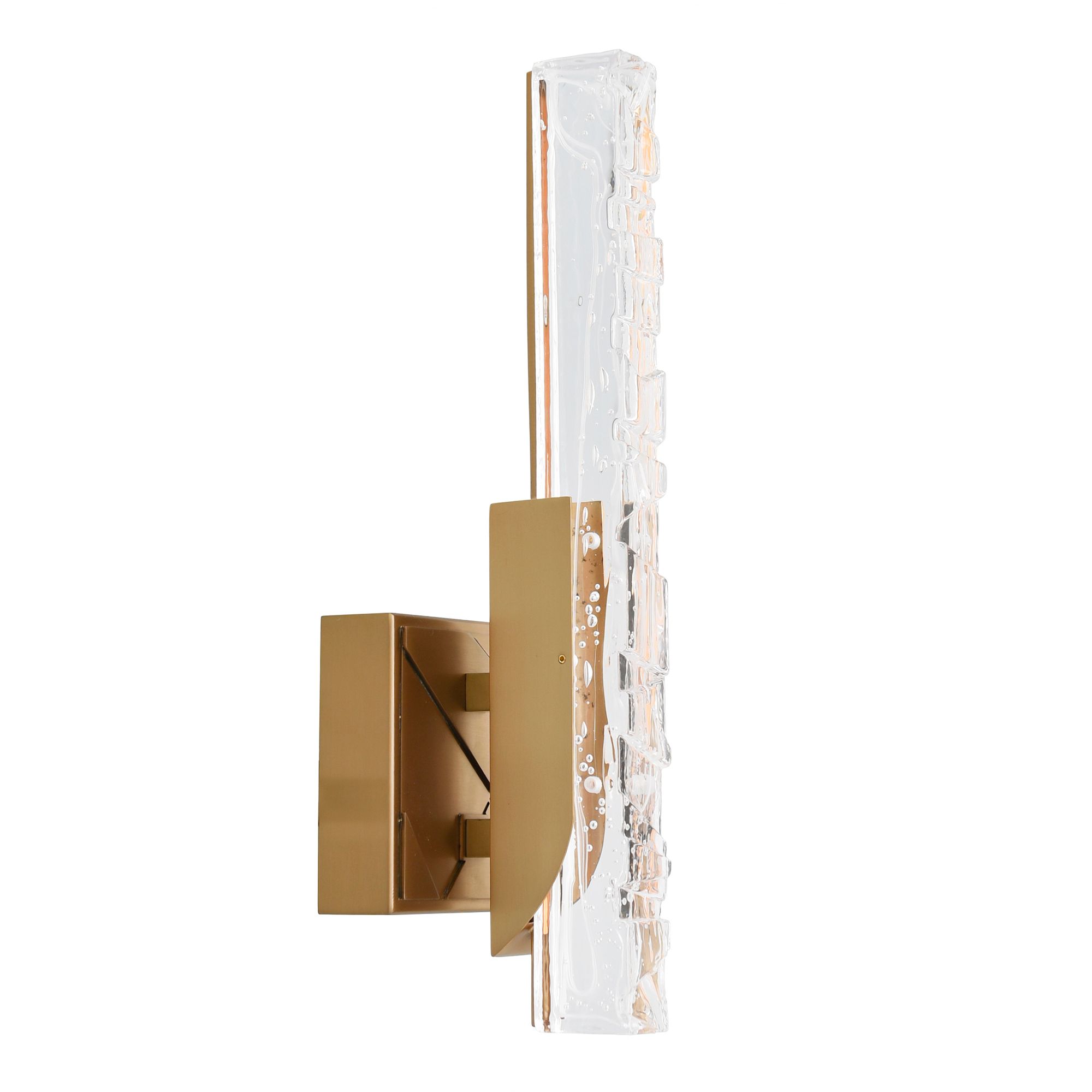 Image 5 Valira Integrated LED Brass Wall Light with Handcrafted Glass more views