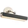 Valise 12" Wide Aged Nickel Tuxedo Leather LED Picture Light