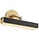 Valise 12"W Vintage Brass Tuxedo Leather LED Picture Light