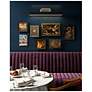 2_Valise 31 1/2"W Aged Nickel Tuxedo Leather LED Picture Light more views