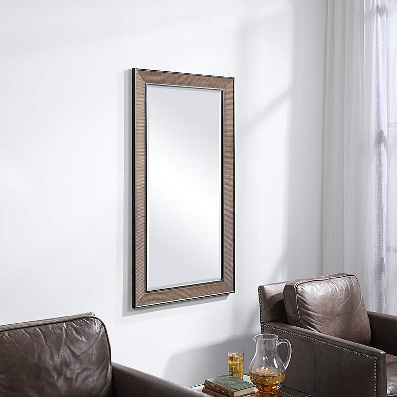 Image 3 Valles Gold 25 3/4" x 45 3/4" Rectangular Wall Mirror more views