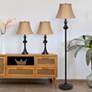 Thumbnail1 of Valletta Restoration Bronze 3-Piece Floor and Table Lamp Set