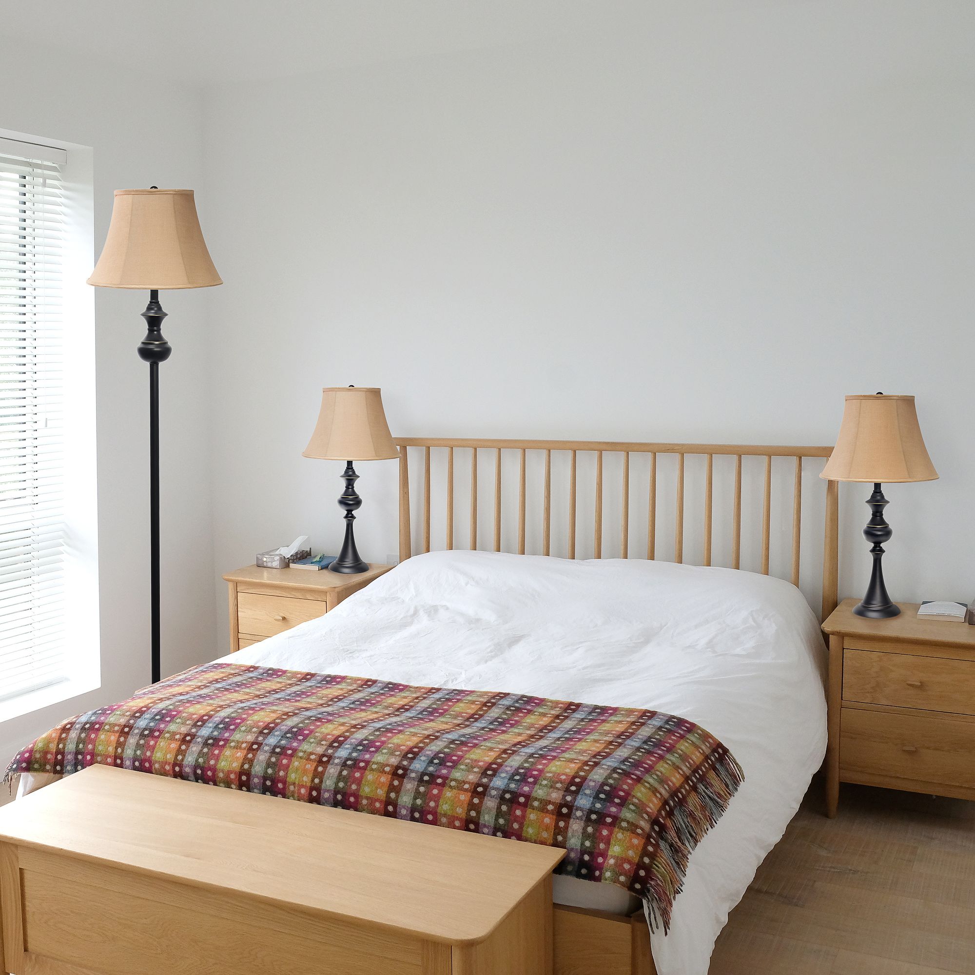 Valletta Restoration Bronze 3-Piece Floor and Table Lamp Set