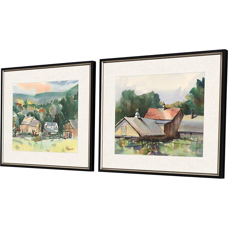 Image 4 Valley Farm II 28" Wide 2-Piece Giclee Framed Wall Art Set more views