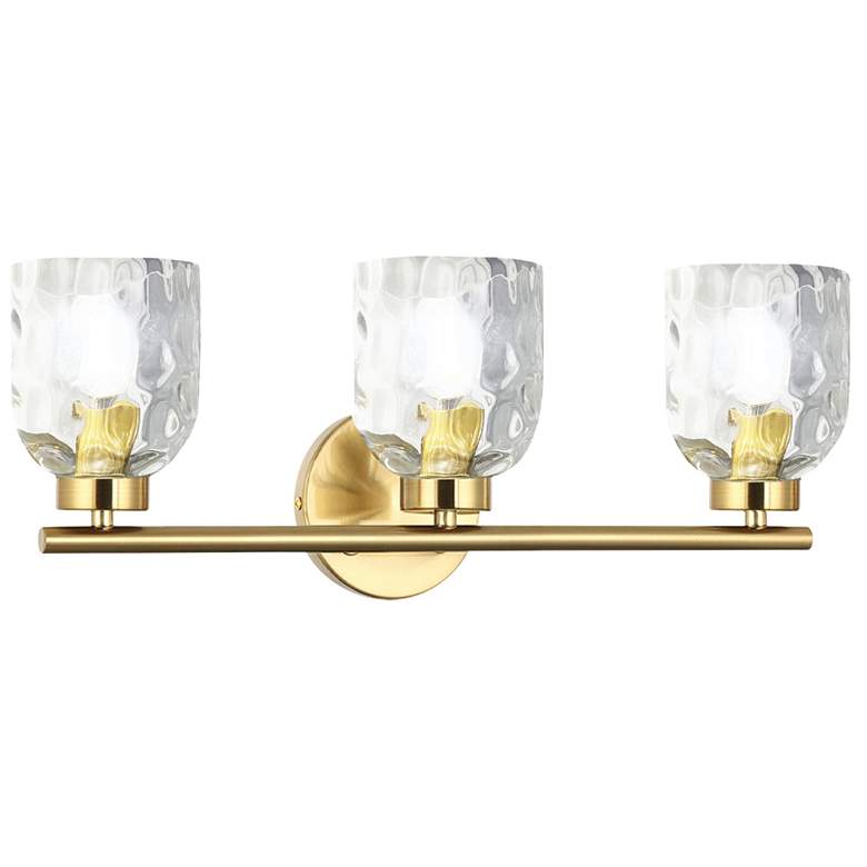 Image 1 Vallora 21" Wide 3 Light Aged Brass Vanity Light