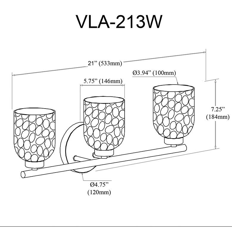 Image 3 Vallora 21" Wide 3 Light Matte Black Vanity Light more views