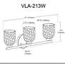 3_Vallora 21" Wide 3 Light Matte Black Vanity Light more views