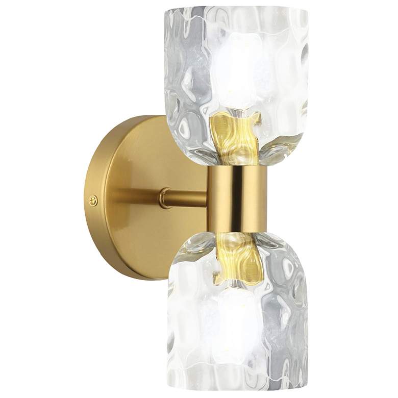 Image 1 Vallora 4.75" Wide 2 Light Aged Brass Vanity Light