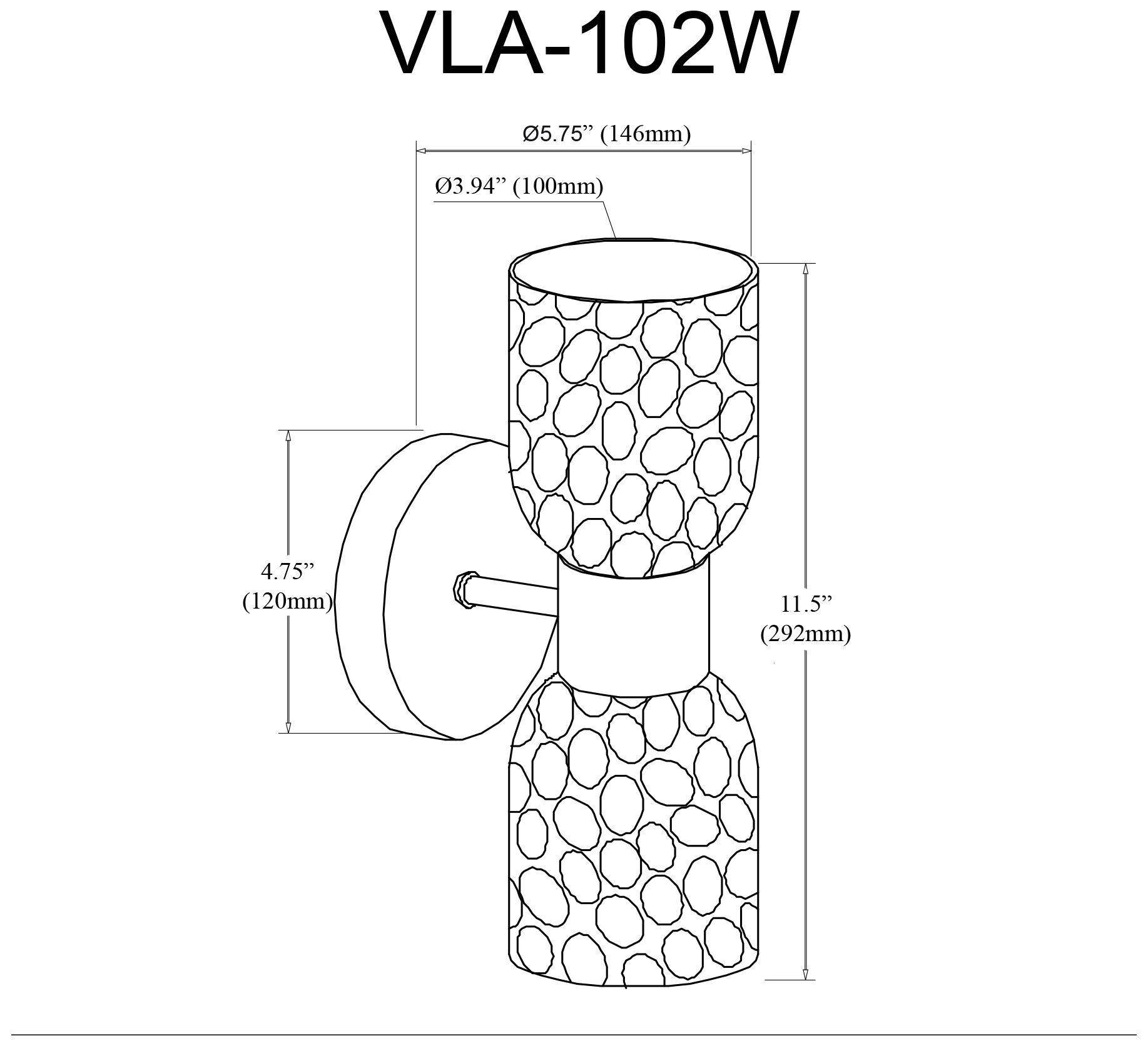 Image 4 Vallora 4.75" Wide 2 Light Matte Black Vanity Light more views