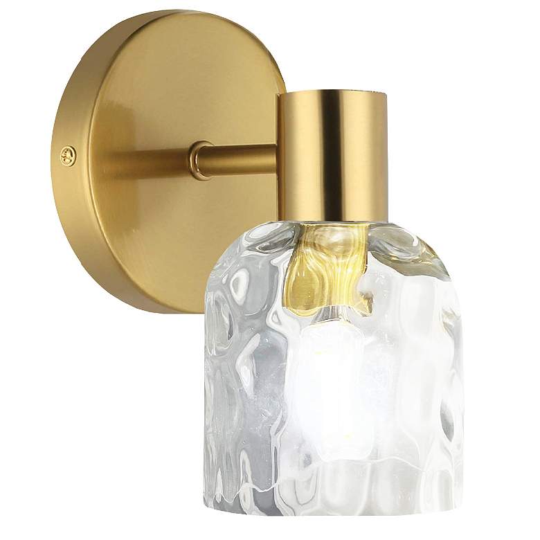 Image 1 Vallora 4.75" Wide Aged Brass Vanity Light