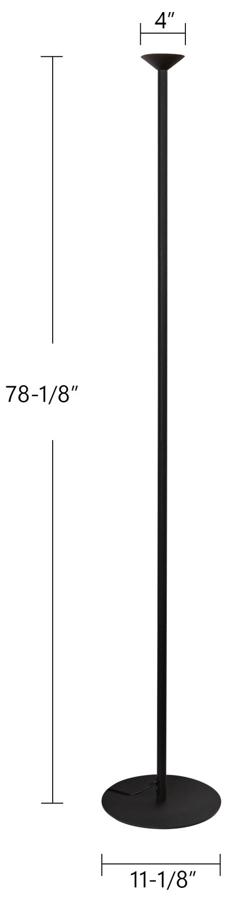 Image 3 Valor 78-in Brushed Nickel dimmable LED Floor Lamp more views