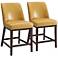 Valor Yellow Faux Leather 26" Counter Chair Set of 2
