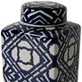 Valora Blue and White 10" High Porcelain Jar with Lid