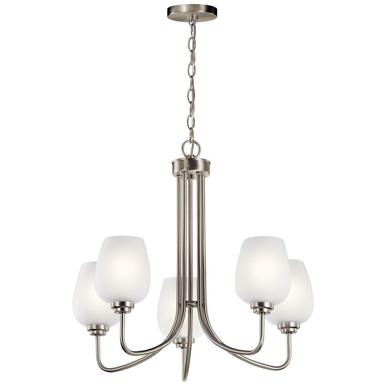 Image 2 Valserrano 24 1/4" Wide Brushed Nickel 5-Light Chandelier