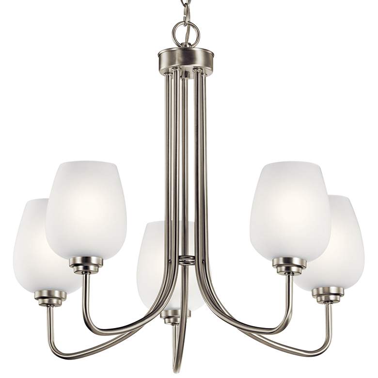 Image 3 Valserrano 24 1/4" Wide Brushed Nickel 5-Light Chandelier more views