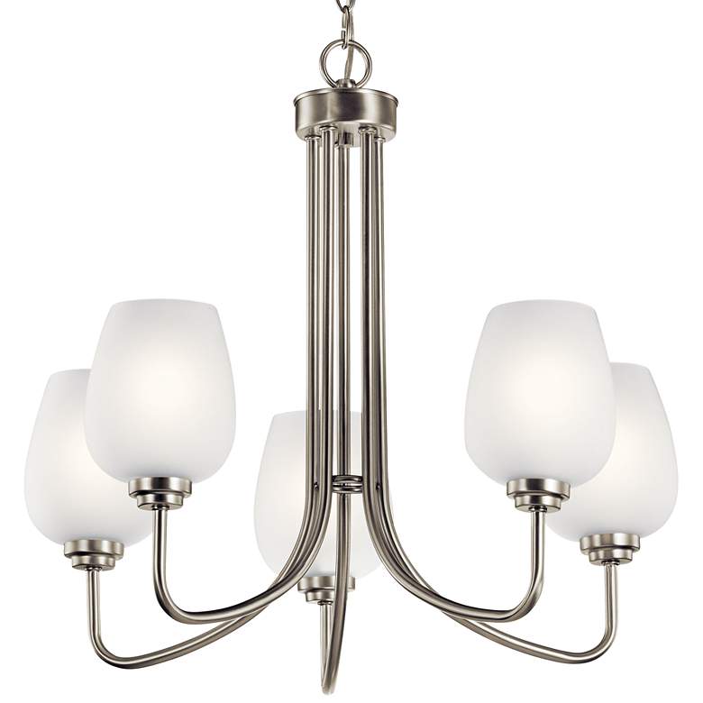 Image 3 Valserrano 24 1/4 inch Wide Brushed Nickel 5-Light Chandelier more views