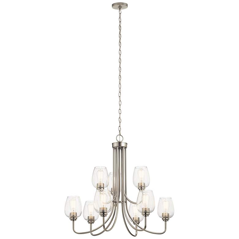 Image 1 Valserrano 31 3/4" Wide Brushed Nickel 9-Light Chandelier