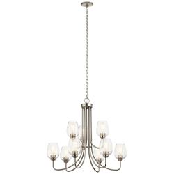 Valserrano 31 3/4" Wide Brushed Nickel 9-Light Chandelier