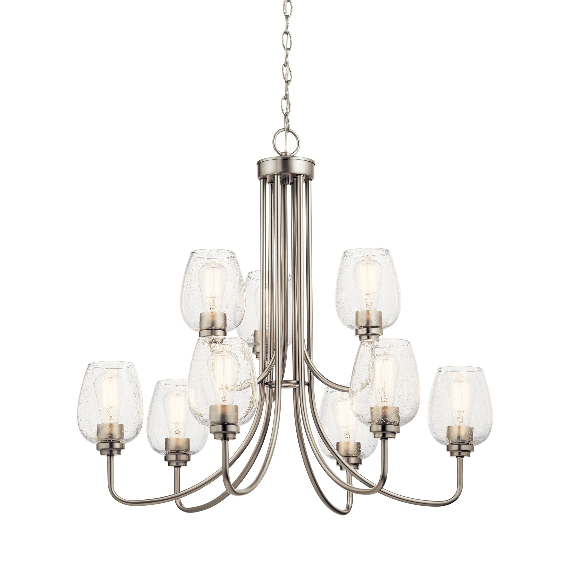 Image 3 Valserrano 31 3/4" Wide Brushed Nickel 9-Light Chandelier more views