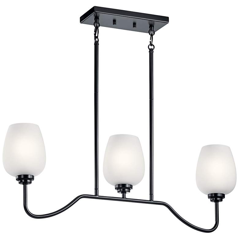 Image 2 Valserrano 31 inch Wide Black Kitchen Island Light Chandelier