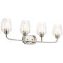 Thumbnail1 of Valserrano 33 1/2" Wide 4-Light Brushed Nickel Bath Light