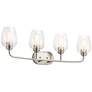 Valserrano 33 1/2" Wide 4-Light Brushed Nickel Bath Light