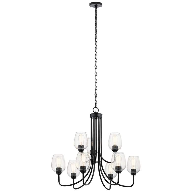Image 1 Valserrano 9 Light Chandelier Black