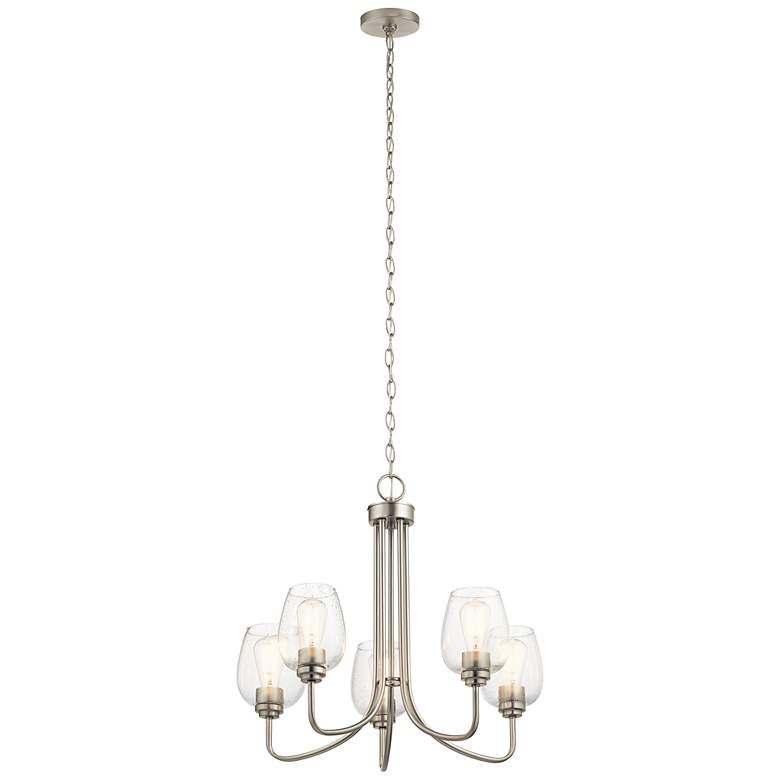 Image 1 Valserrano  Chandelier Seeded Glass Brushed Nickel