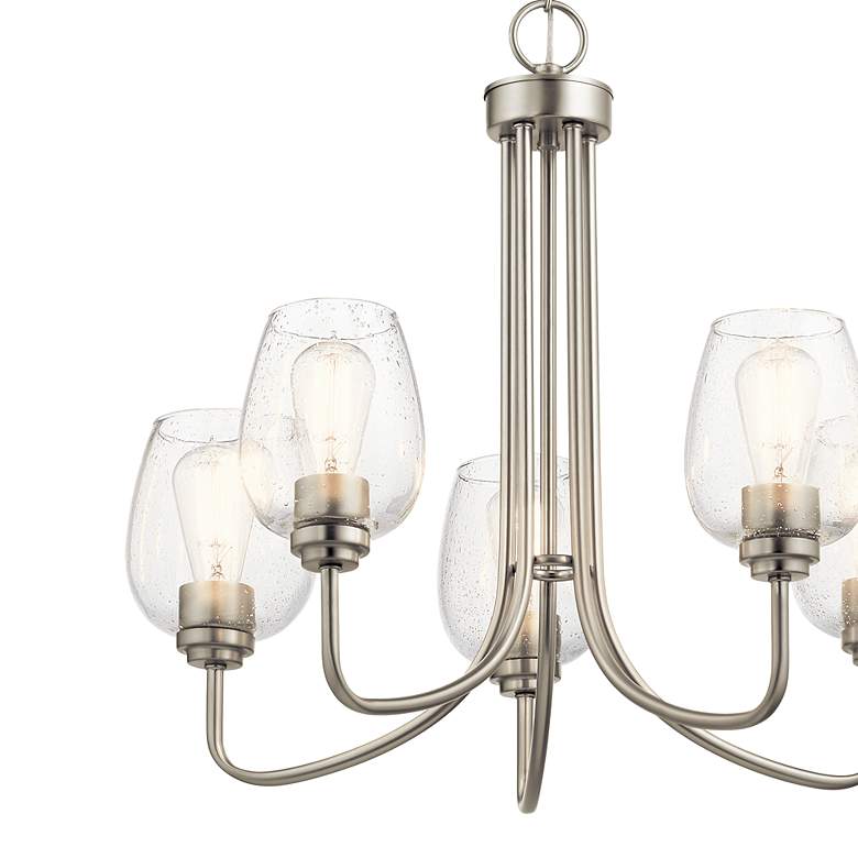 Image 2 Valserrano Chandelier Seeded Glass Brushed Nickel more views