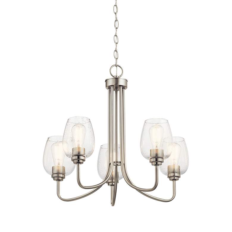 Image 3 Valserrano Chandelier Seeded Glass Brushed Nickel more views