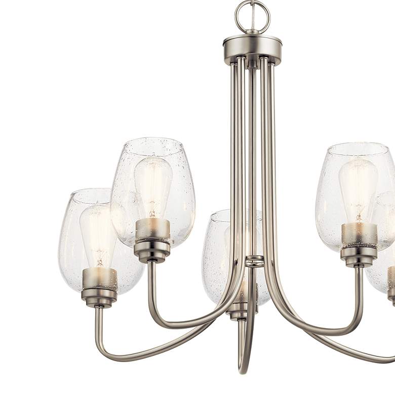 Image 4 Valserrano Chandelier Seeded Glass Brushed Nickel more views