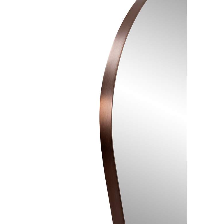 Image 5 Van Buren Brushed Brass 25" x 49" Arched Wall Mirror more views