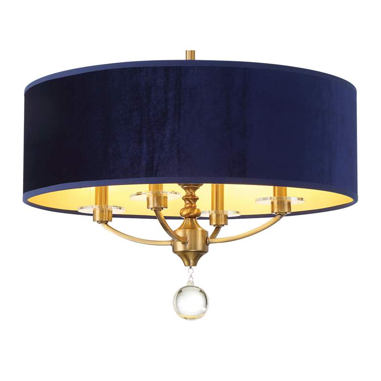 Image 2 Van Noord 21" Wide Oxidized Aged Brass Drum Ceiling Light more views