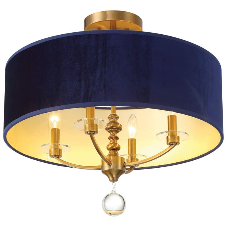 Image 3 Van Noord 21" Wide Oxidized Aged Brass Drum Ceiling Light more views
