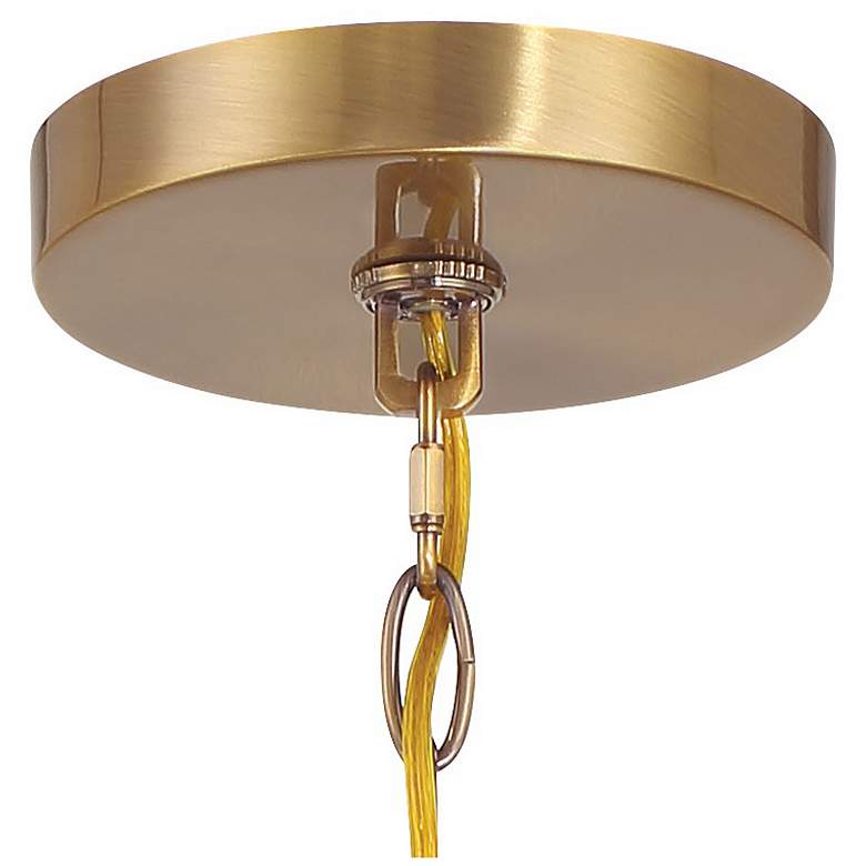 Image 6 Van Noord 26 1/4"W Brass 5-Light Chandelier with Blue Shade more views