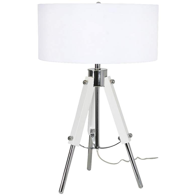 Image 1 Van Teal All Out Gloss White and Chrome Table Lamp