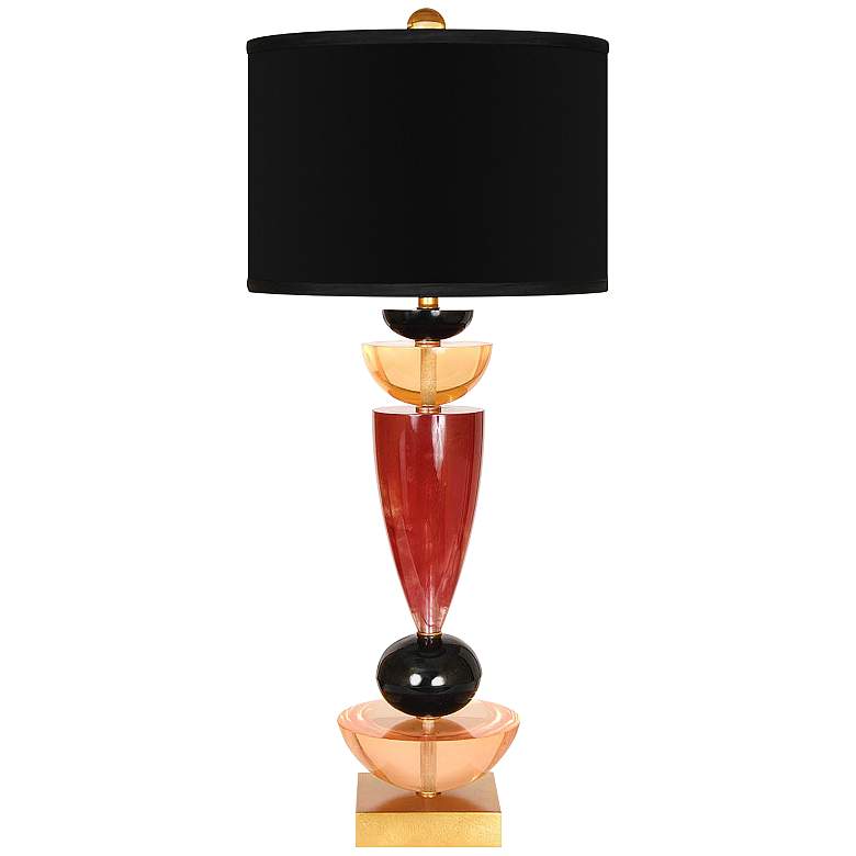 Image 1 Van Teal Alma Black, Berry and Topaz Acrylic Table Lamp