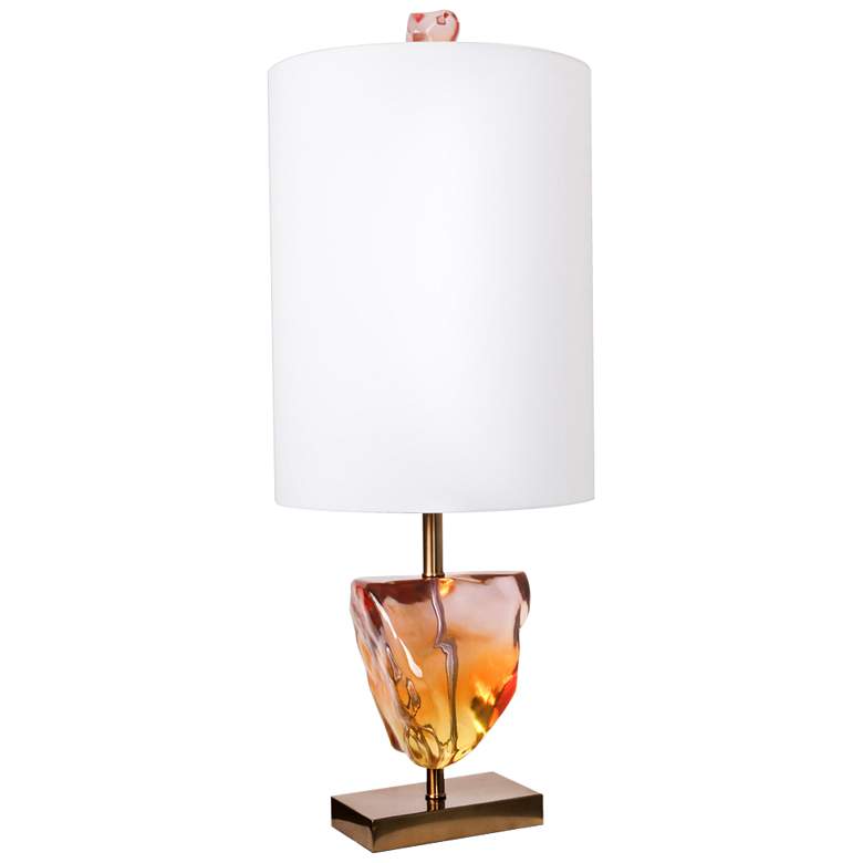 Image 1 Van Teal Citrine Chrome and Pink Splendor Acrylic Table Lamp