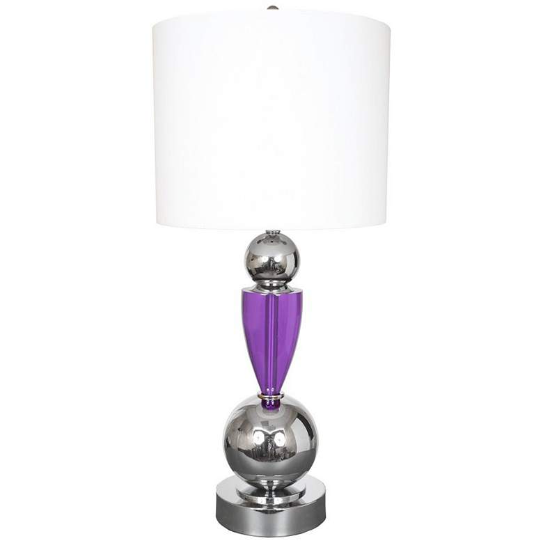 Image 1 Van Teal Every Day 35 inch High Violet Acrylic Table Lamp