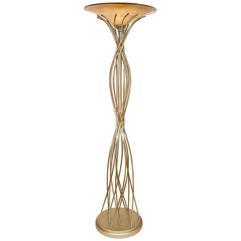 Image 1 Van Teal Light On Life 74 inch High Silver Torchiere Floor Lamp