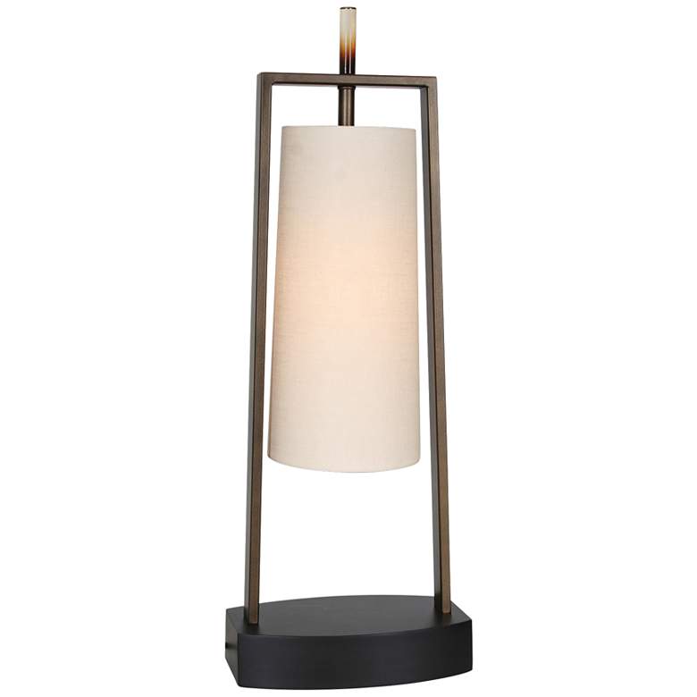 Image 1 Van Teal Mila Caramel Matte Black Acrylic Wheat Desk Lamp