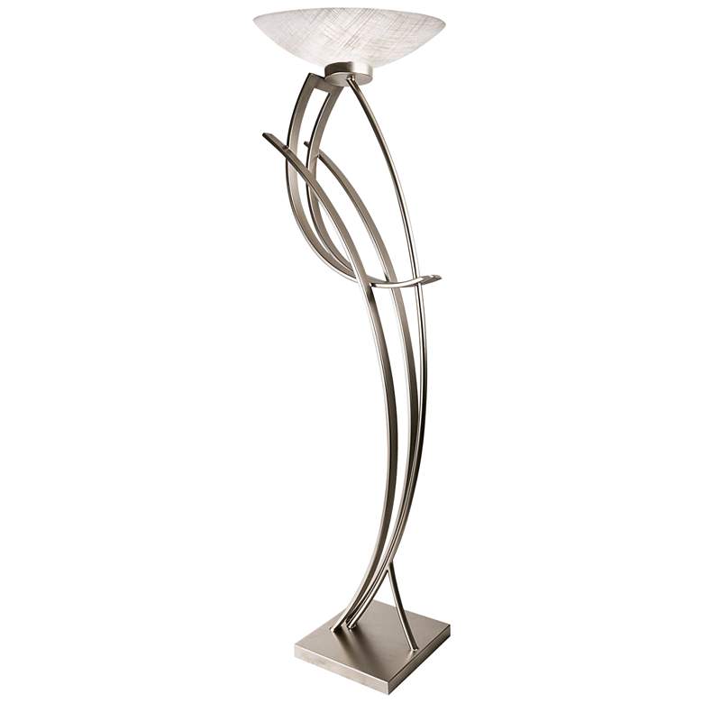 Image 1 Van Teal New Curvy Lady 72 inch High Silver Torchiere Floor Lamp