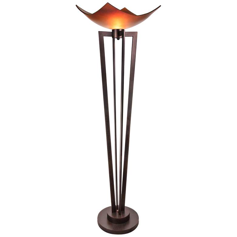Image 1 Van Teal On Demand 72 1/4 inch High Bronze Torchiere Floor Lamp