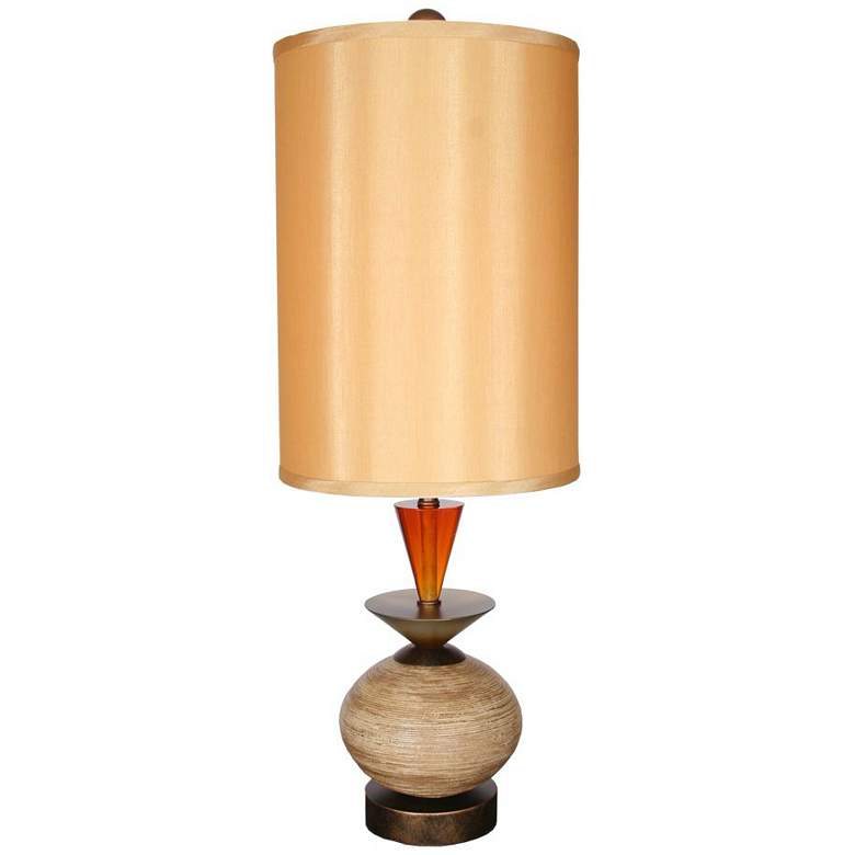 Image 1 Van Teal Original 35 inch High Golden Ochre Table Lamp