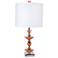 Van Teal Sax Chrome and Pink Splendor Acrylic Table Lamp