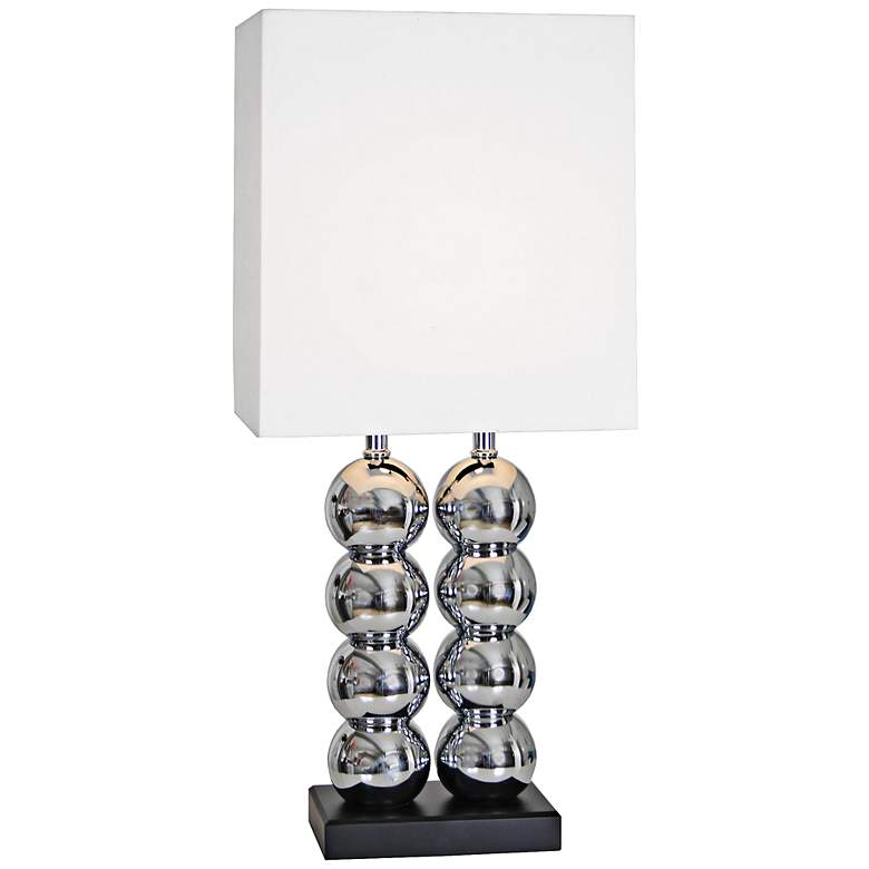 Image 1 Van Teal Two&#39;s World Chrome Stacked Globe Table Lamp