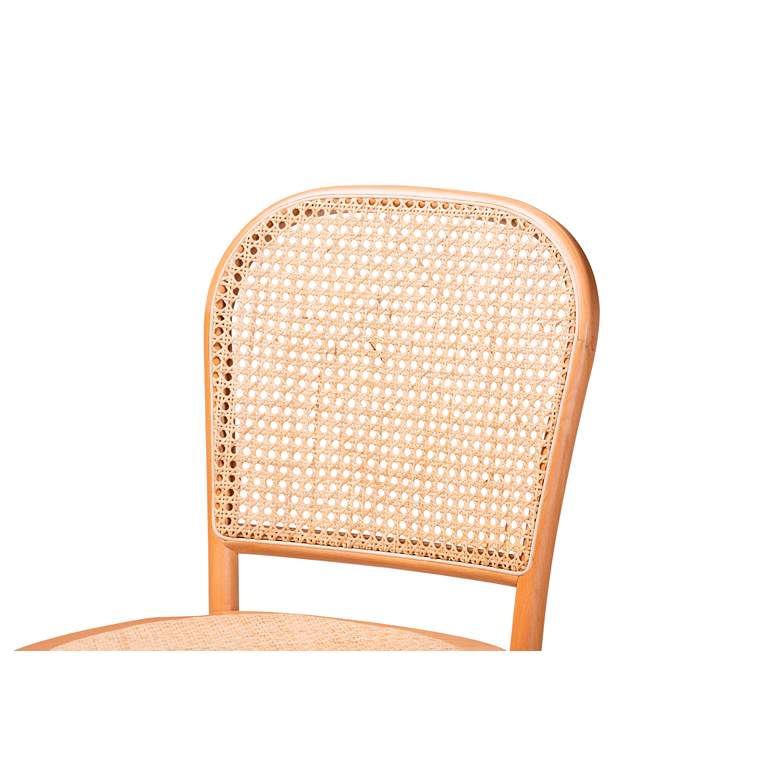 Image 3 Vance 25 1/2" Beige Woven Rattan Natural Wood Counter Stool more views