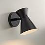 1_Vance 8" High Black Finish Mid-Century Modern LED Sconce Wall Light