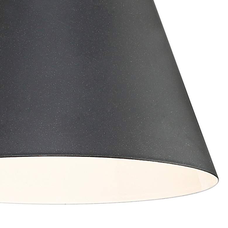 Image 2 Vance 8 inch High Black Finish Mid-Century Modern LED Sconce Wall Light more views