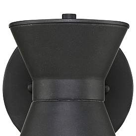 Image3 of Vance 8" High Black Finish Mid-Century Modern LED Sconce Wall Light more views